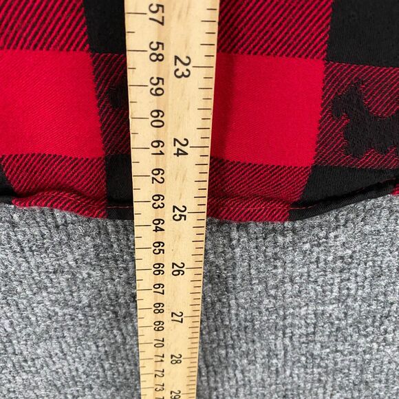Talbots Shirt Womens PL Petite Black Red Check Yorkie Dog Button Up Comfy Casual - Picture 8 of 8